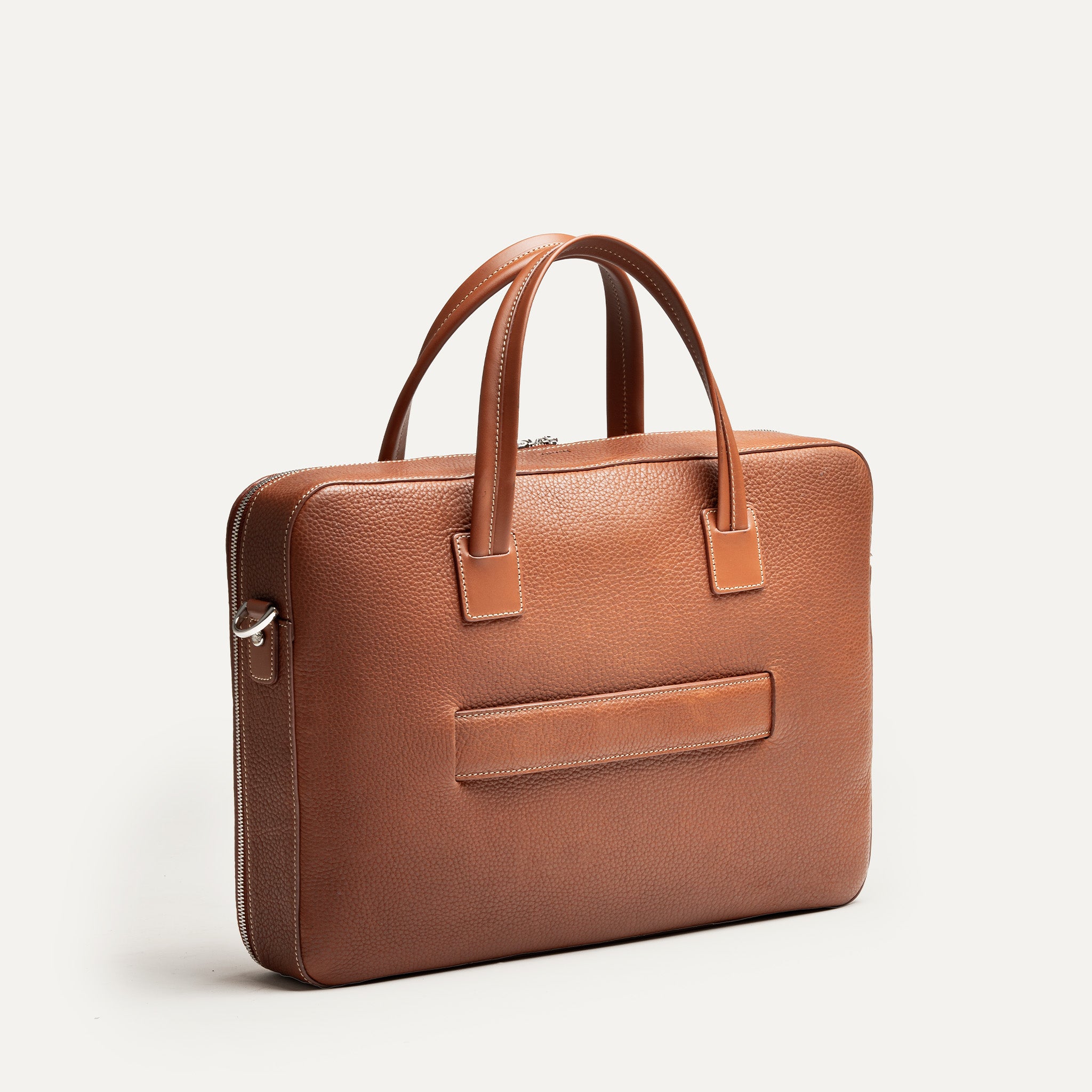 Cognac leather briefcase online